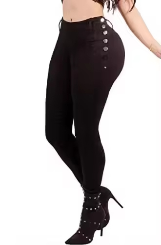 Women's High-Waisted Stretchy Skinny Denim Jeans Breathable Casual Jeggings Tummy Control Pencil Pants Style Decorated Holes