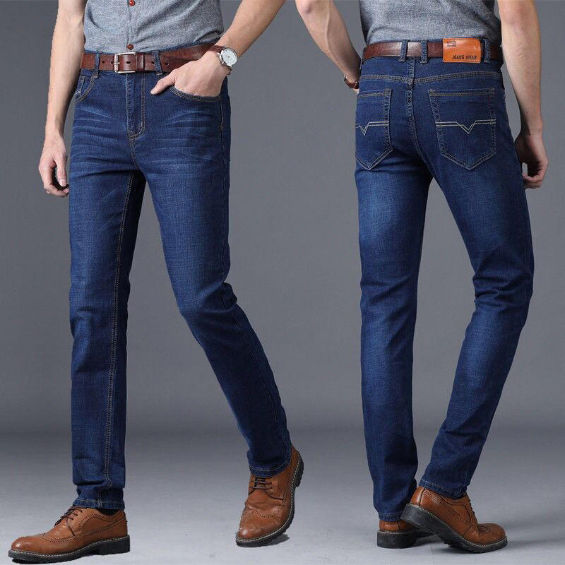 Summer Sales of New Slim Straight Leg Skinny Casual Men's Jeans Durable and Wear-Resistant Men's Working Jeans