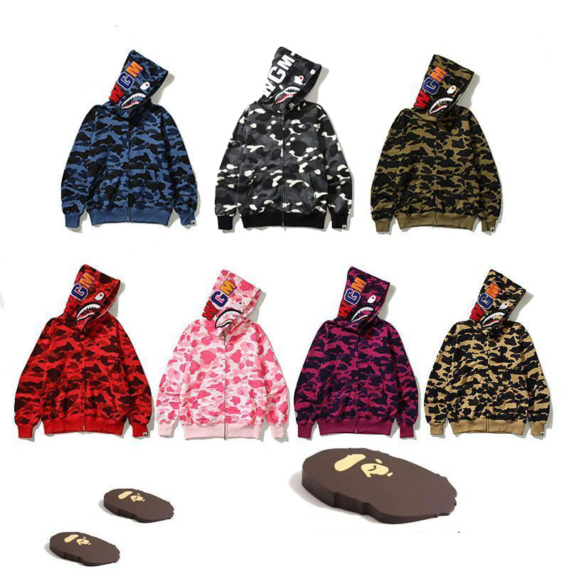 Bape-Men's Single Hood Street Style Pullover Hoodie with Bold Ape Graphic