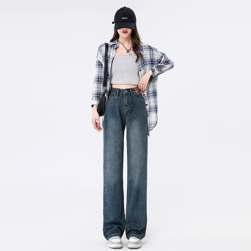 Jeans Female Loose Wide Legs