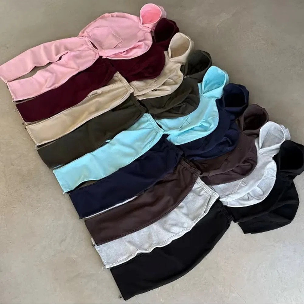 100% Cotton French Terry Pullover Hoodie Custom Blank Sweatshirt and Sweatpants Set Men's Oversized Boxy Fit Hoodies