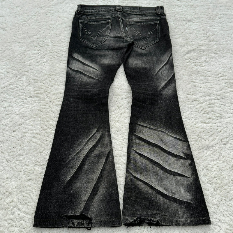 Men's Distressed Flared Denim Jeans