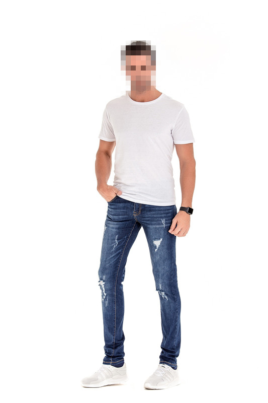 Custom Destroyed Denim Jeans Ripped Skinny Jeans