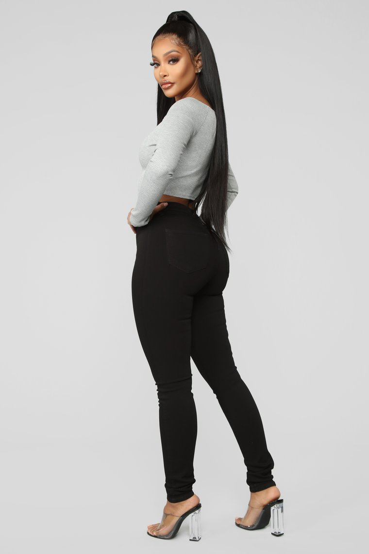 Womens High Waist Elastic Denim Pencil Jeans Pants Women Jean