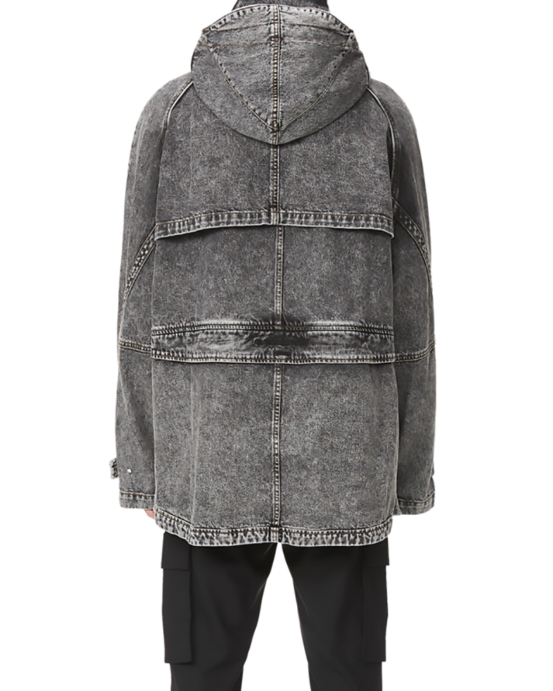 Custom Logo Jackets for Man West Cowboy Denim Jacket Sherpa Fleece Lining Vintage Men Jacket