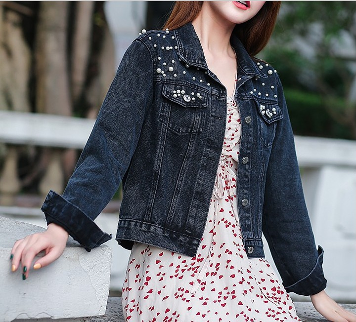 Women's Denim Jacket Vest Cropped Jean Jackets