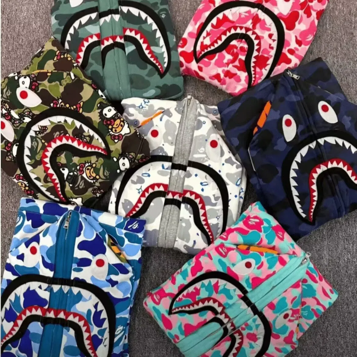 Bape-Men's Single Hood Street Style Pullover Hoodie with Bold Ape Graphic