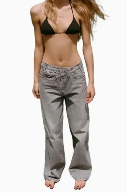 Asymmetrical Design Jeans