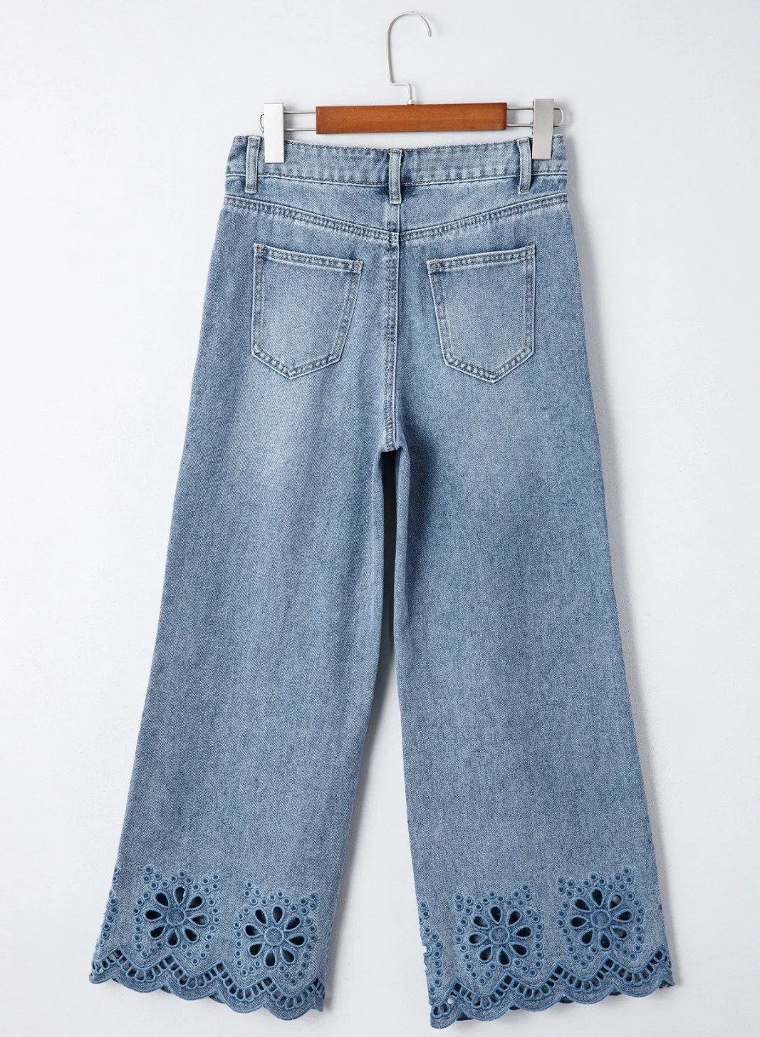 Dear-Lover Clothing Manufacturers Pantalones Mujer Western Boutique Fashion Trendy Embroidered Cropped Wide Leg High Waist Wholesale Jeans