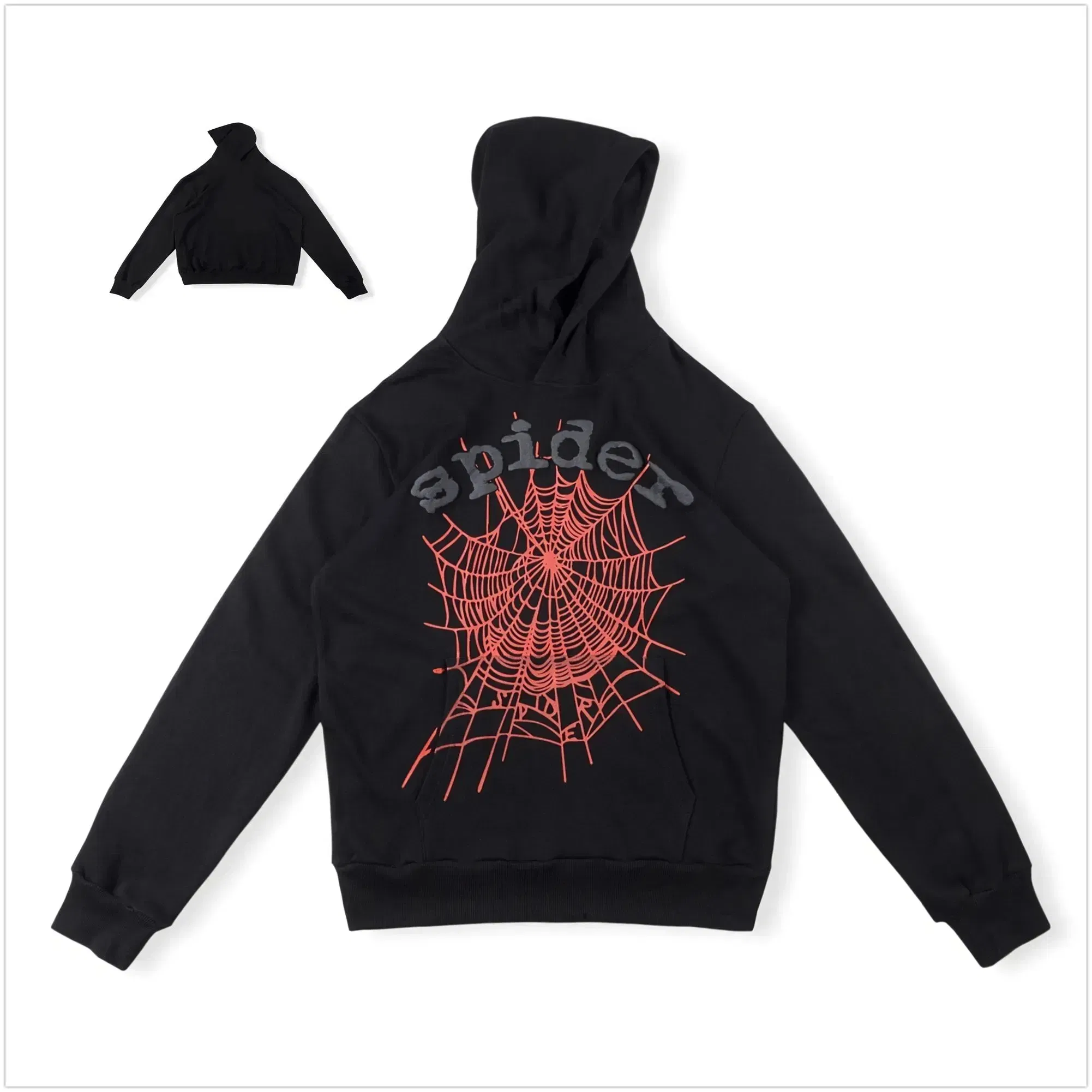 Mens Sp5der Hoodie 1.1 555 Young Thug Angel Woman 555555 Letters Hoodie Spider Puff Print Sp5der Pullover Hoodie 1: 1 Sp5der Hoodie
