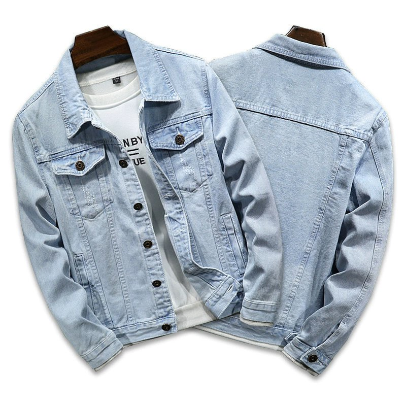 Premium Fashion Men's Oversized American Vintage Style Heavyweight Distressed Denim Workwear Shirt Jacket