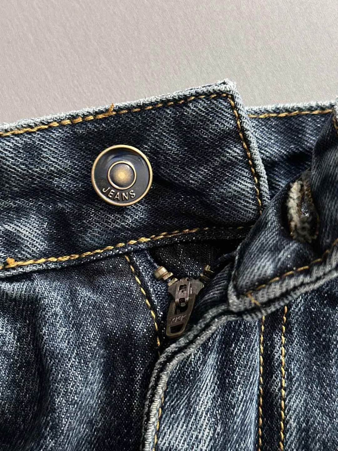 Correct Edition Bal Style Vintage Washed Jeans for Men Casual Straight Distressed Denim Pants Luxury Brand Clothes