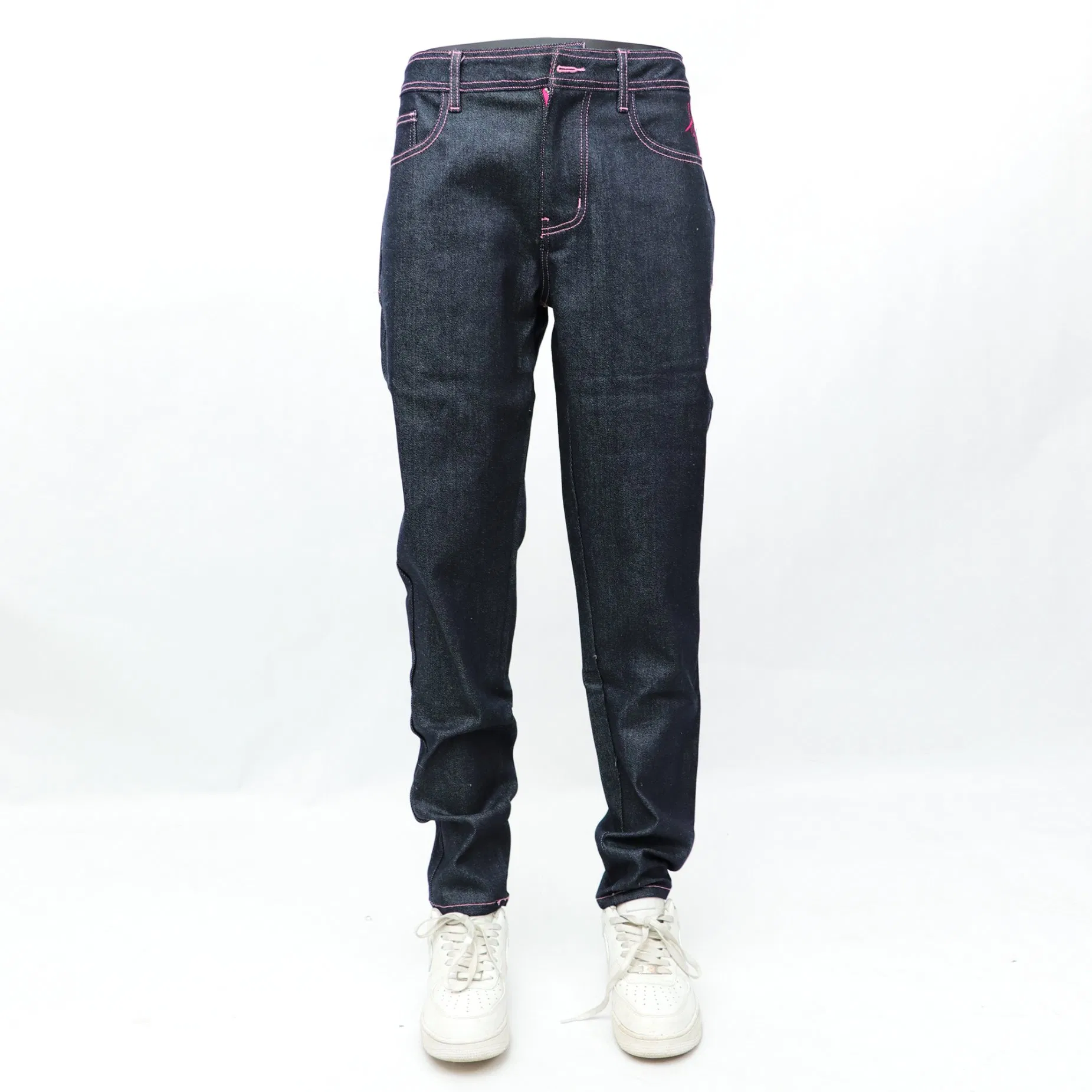 Wholesale Streetwear Skinny Jeans Trousers for Men with Beading Embroidery Jeans
