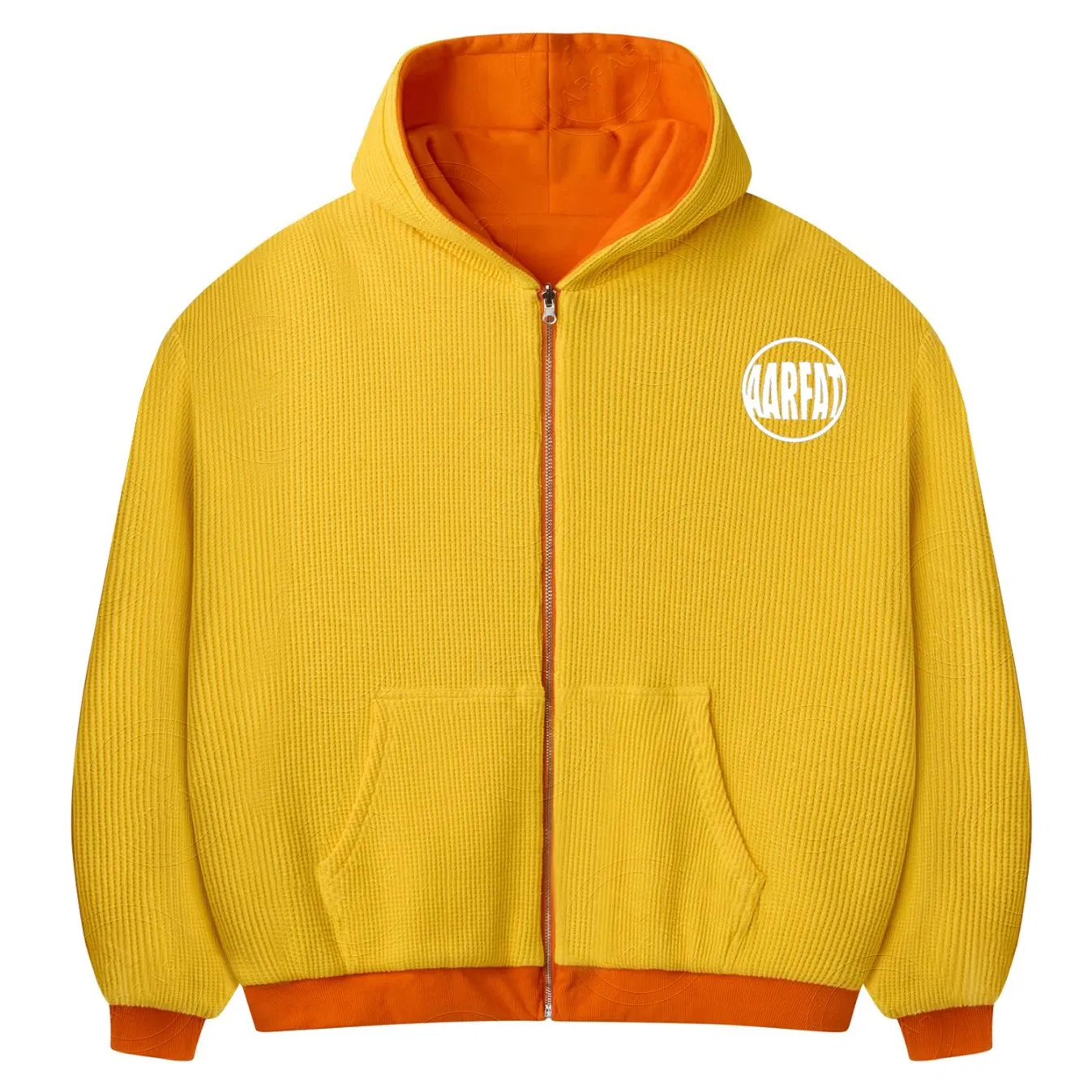 Men Waffle Knit Zip up Hoodie Long Sleeve Hooded Sweatshirt Casual Streetwear for Fall Winter