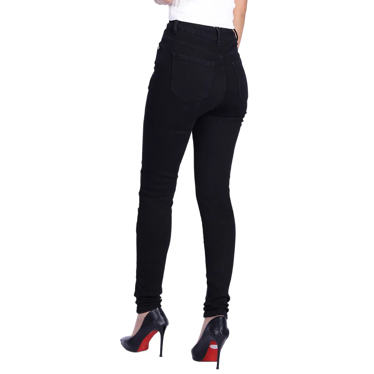 Custom Black Curvy Leggings Stretchy High Waist Skinny Women Jeans