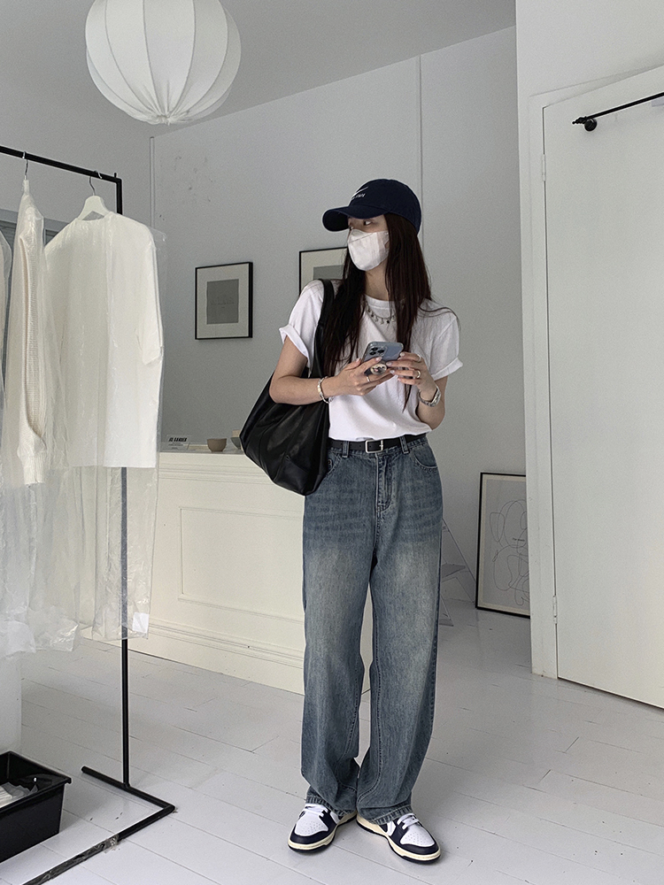 Custom Wholesale Wide Leg Straight Leg Jeans