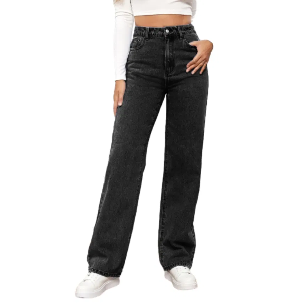 Wholesale Best-Selling Classic Solid-Colored Denim Straight-Leg Trousers Comfortable Wear Jeans Pants
