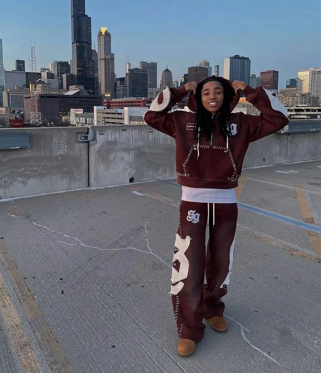 Custom Heavyweight Vintage Flared Sweatpants Streetwear Jogging Set Distressed Applique Embroidery Acid Wash Zip up Men's Hoodies Tracksuit