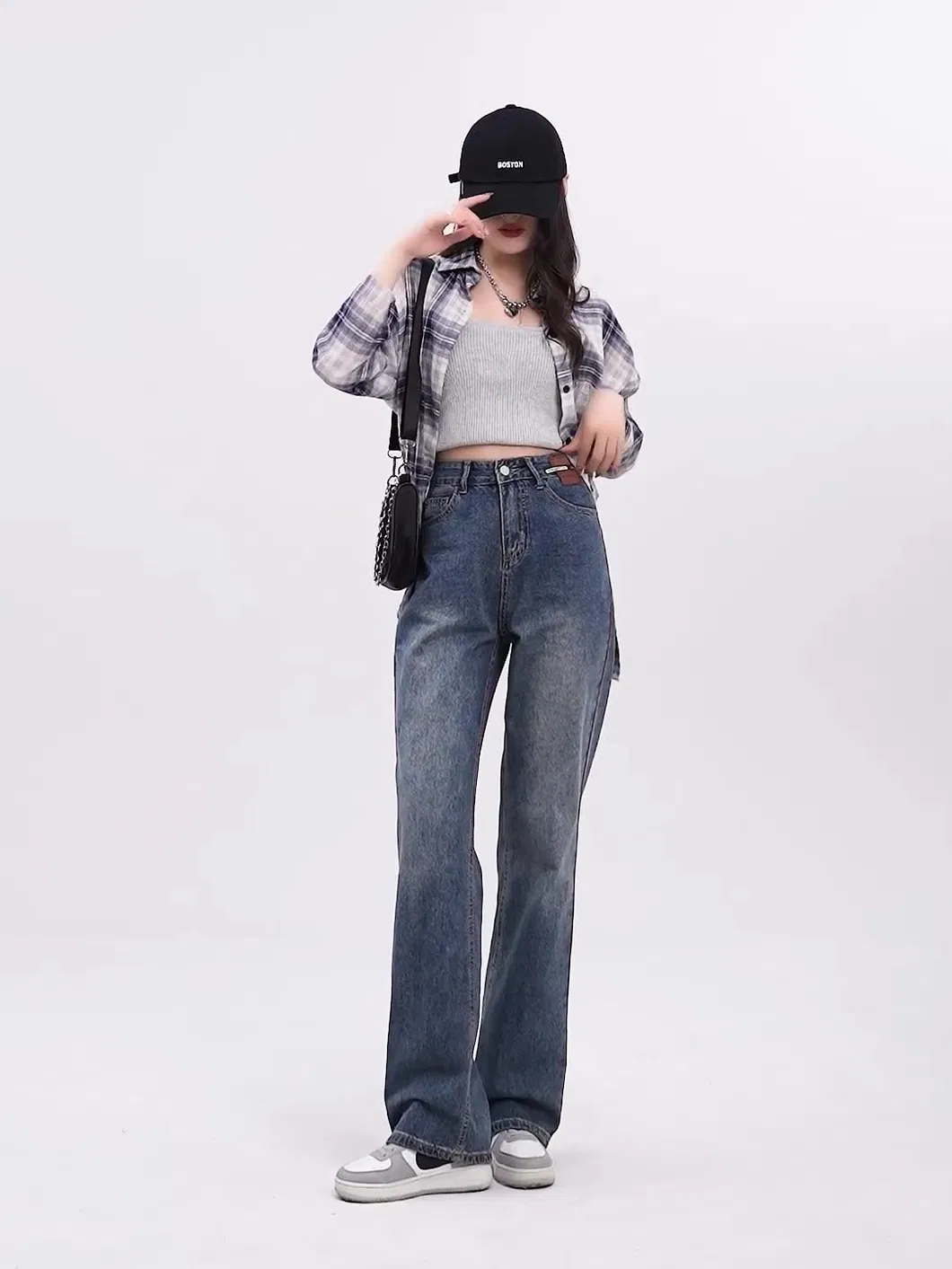 Jeans Female Loose Wide Legs