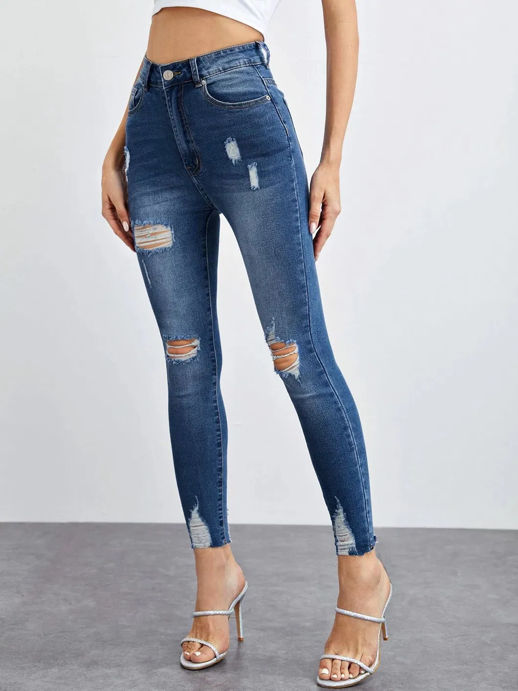 Summer Hole Skinny Jeans View 3