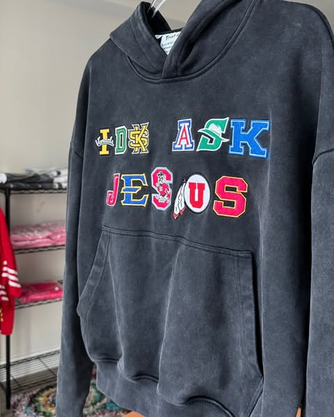 100% Cotton Custom Vintage Embroidery Patch OEM Loose Oversize Casual Fleece Pullover Solid Print Hoodies