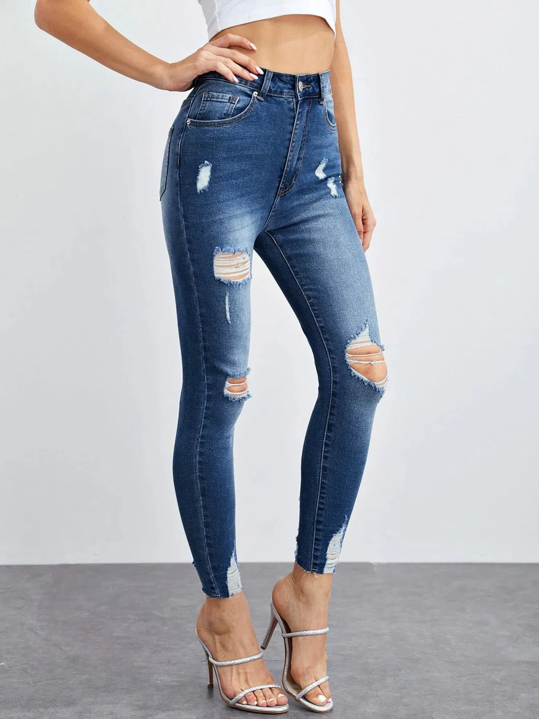 Summer Hole Skinny Jeans View 4