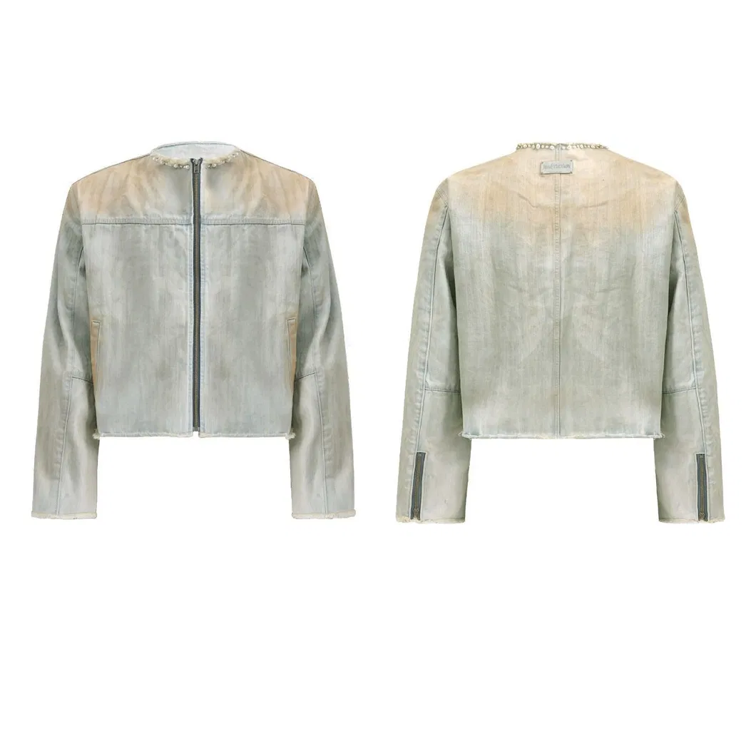 Men Fashion Gradient Denim Jacket