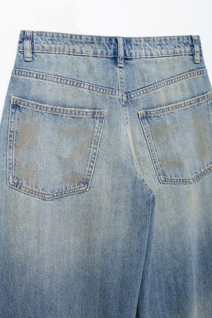 Customized Trendy Women's Ripped Wide-Leg Jeans for Casual Style