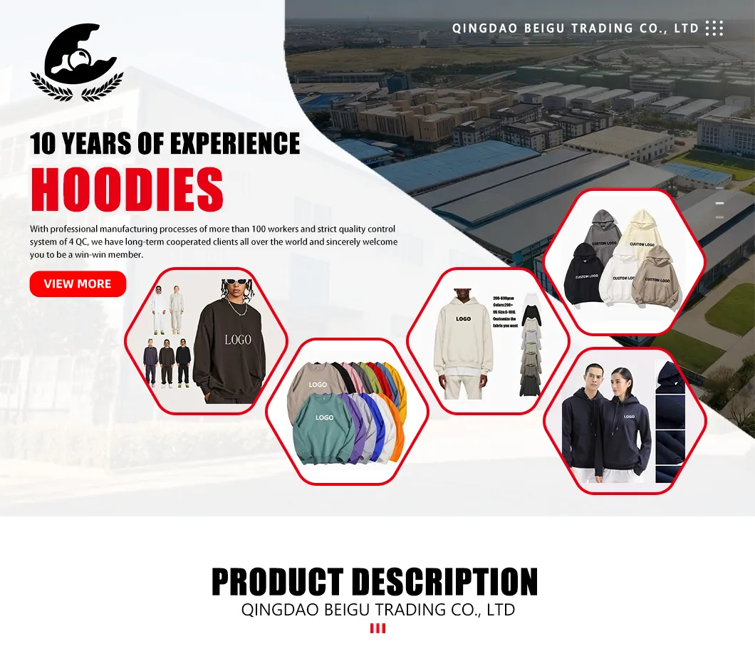 Custom French Terry Cotton Pullover Hoodies