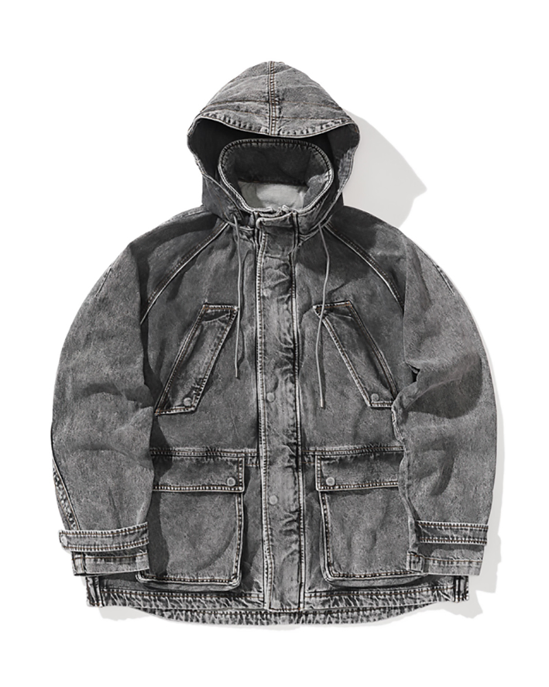 Custom Logo Jackets for Man West Cowboy Denim Jacket Sherpa Fleece Lining Vintage Men Jacket