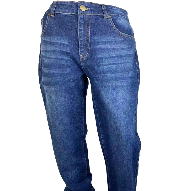 Men Wholesale Fashion Denim Pants Washed Blue Straight Leg Casual Work Jeans