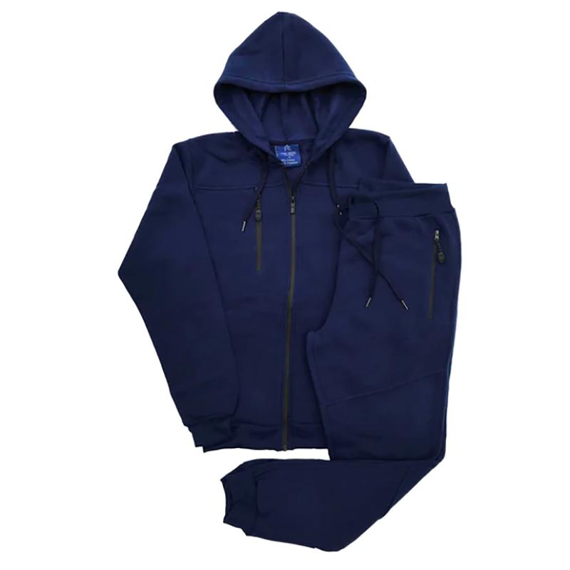 Men 2-Piece Jogger Sweatsuit Fleece Suit Full Zip up Hoodie with Sweatpants Outfit