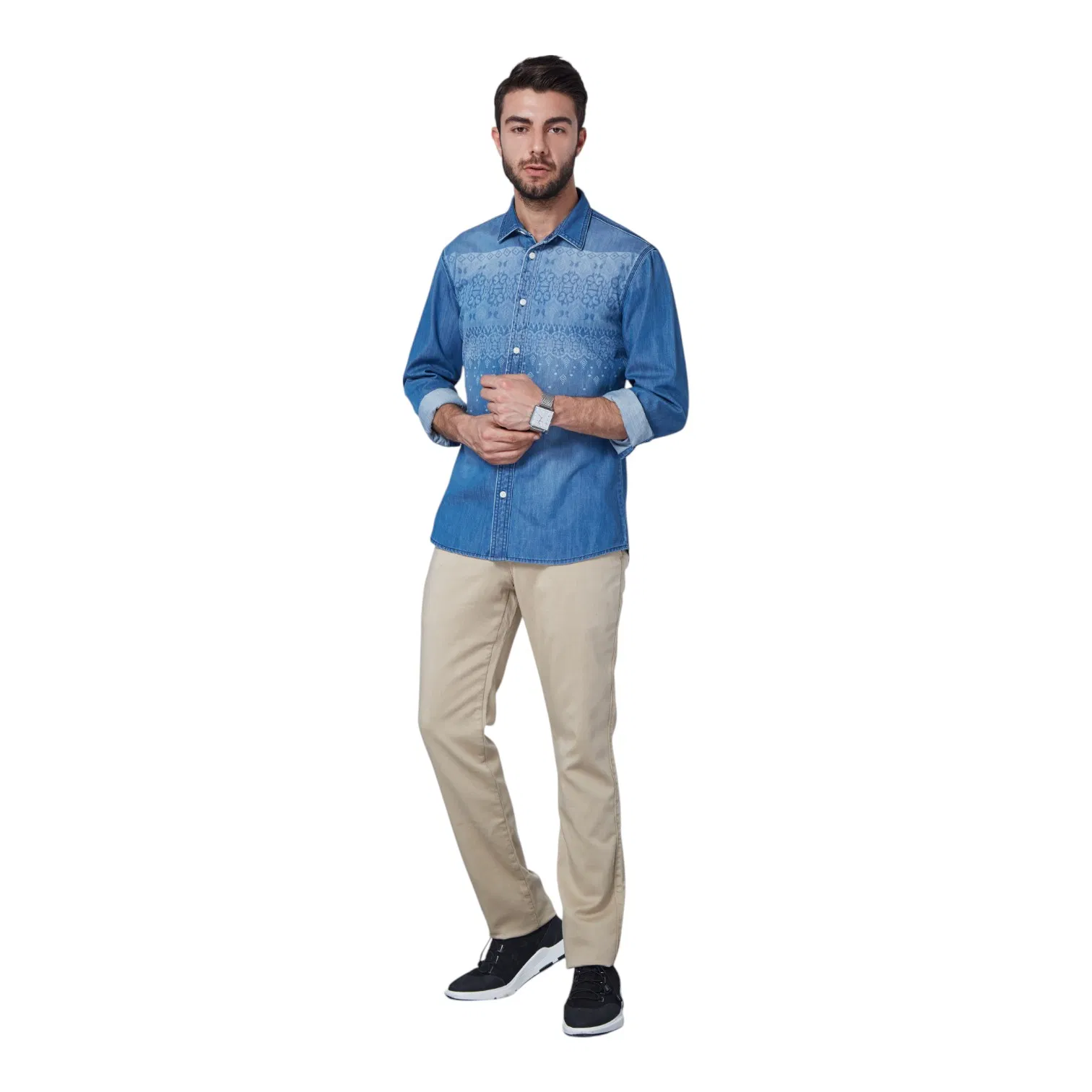 Cropped Ankle Length Faded Blue Design Perfect for Modern Stylish Looks Made to Measure Jeans