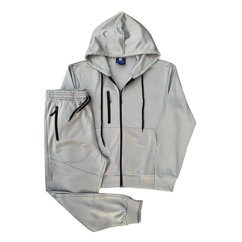 Men 2-Piece Jogger Sweatsuit Fleece Suit Full Zip up Hoodie with Sweatpants Outfit