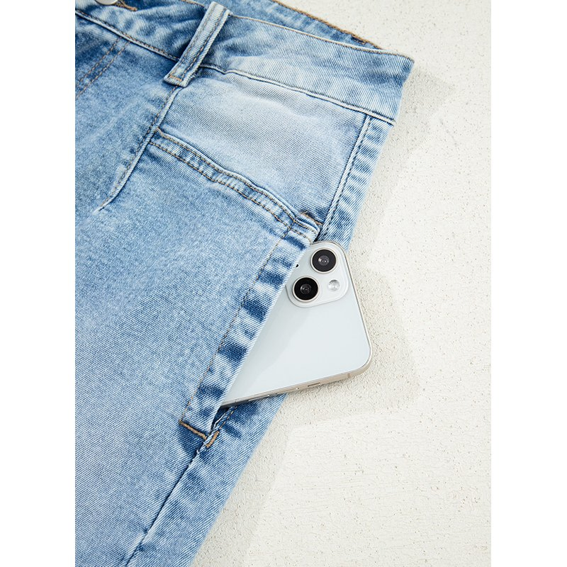 Dear-Lover Wholesale Boutique Western Clothing Pantalones Mujer Fashion Trendy Flower Patched Light Wash Cropped High Waist Jeans