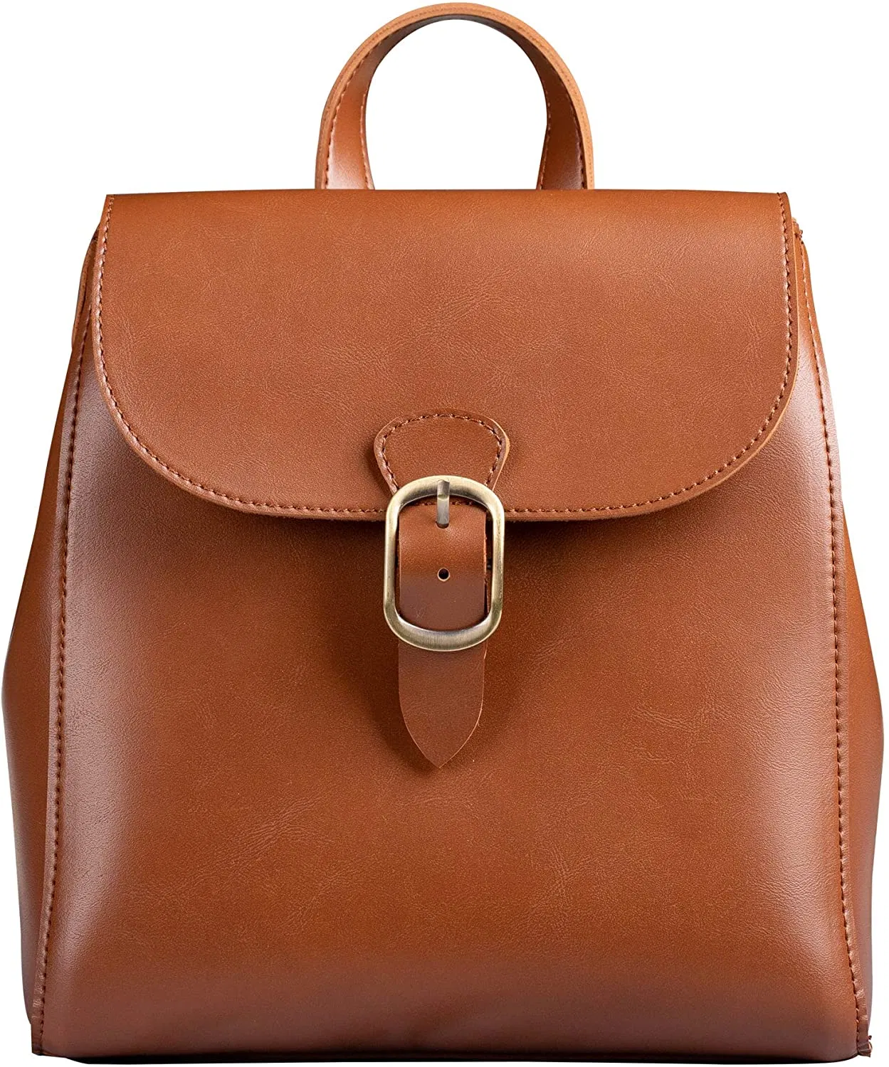 Simple Vegan Leather Flap 3 Way Convertible Backpack for Women