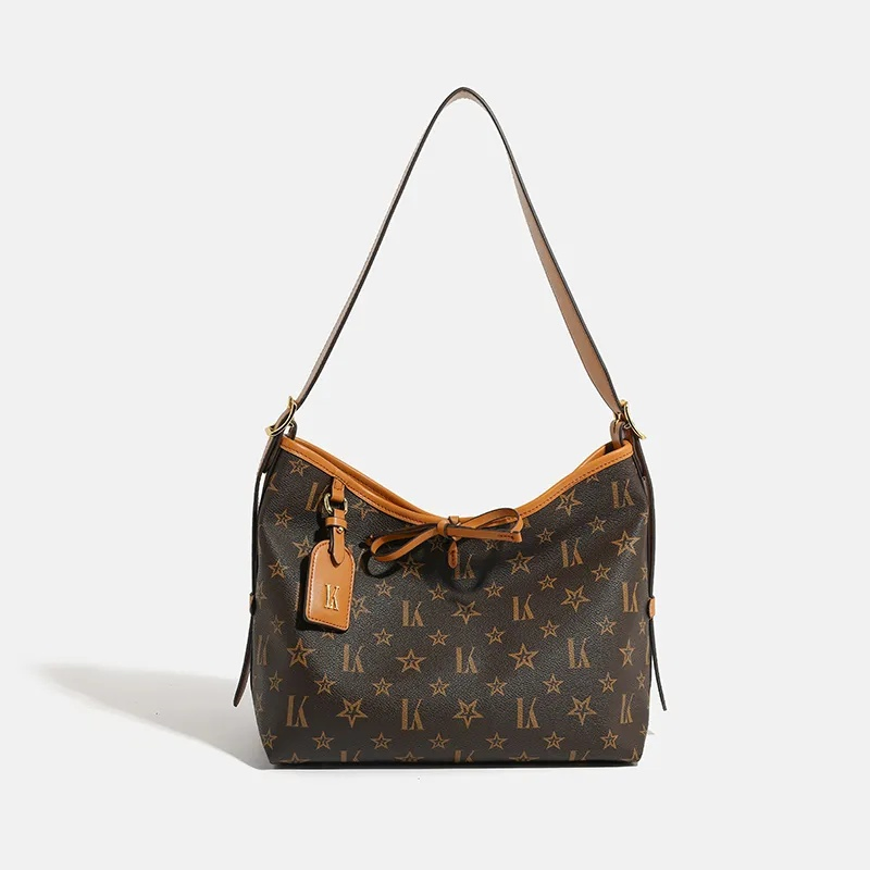 Light Luxury Genuine Leather Casual Shoulder Bag High-Quality Vintage Large Capacity Bag