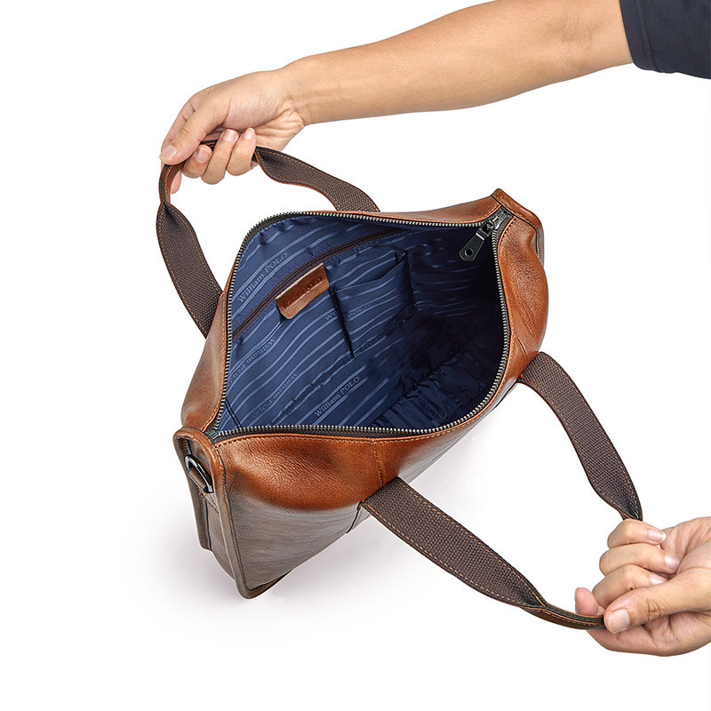 Commercial Affairs Custom Leather Laptop Bag for Men Travel