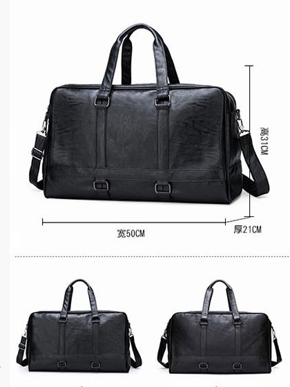 Vegan Leather Bag Travel Duffel Weekender Bag Bolsa De Cuero Carry on Overnight Bag Sports Duffel Bag for Men and Women