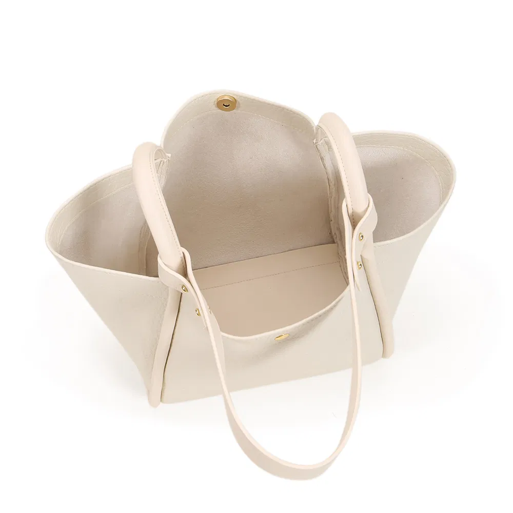 Fashionable Design Large Capacity Soft Leather Women's Casual Shoulder Handbag Tote Bag