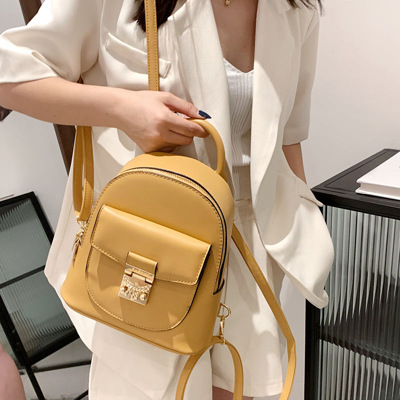 2022 Designer Custom Women's High Quality Fashion College Vegan Leather Zipper Backpack in Stock