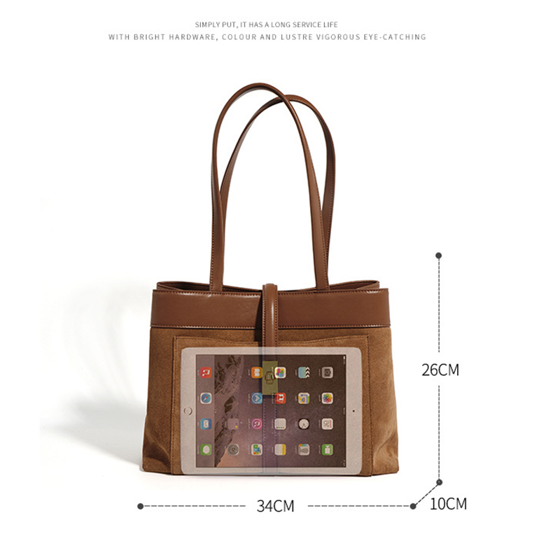 Emg6948 Cow Cowhide Embossed Real Women Logo Fashion Bulk Manufacturer Winter Wholesale Designer Vintage Custom Leather Tote Bags Suede Bag