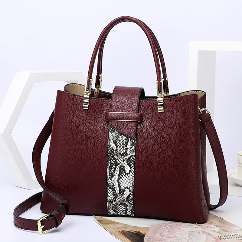 Wholesale Woman Designer Waterproof Snake Skin Pattern Leather Handbag Luxury Crossbody Bags Ladies Women Hand Custom Shoulder Bag - Snake Skin Pattern Leather