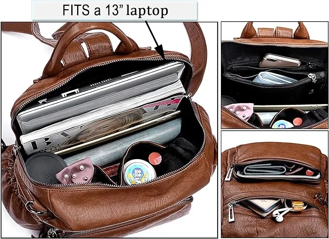 Leather Backpack View 1