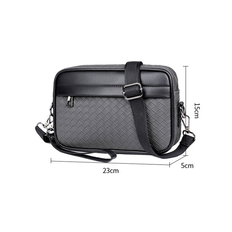 New Trend PU Leather Waterproof Shoulder Bag Men's Business Messenger Crossbody Bag