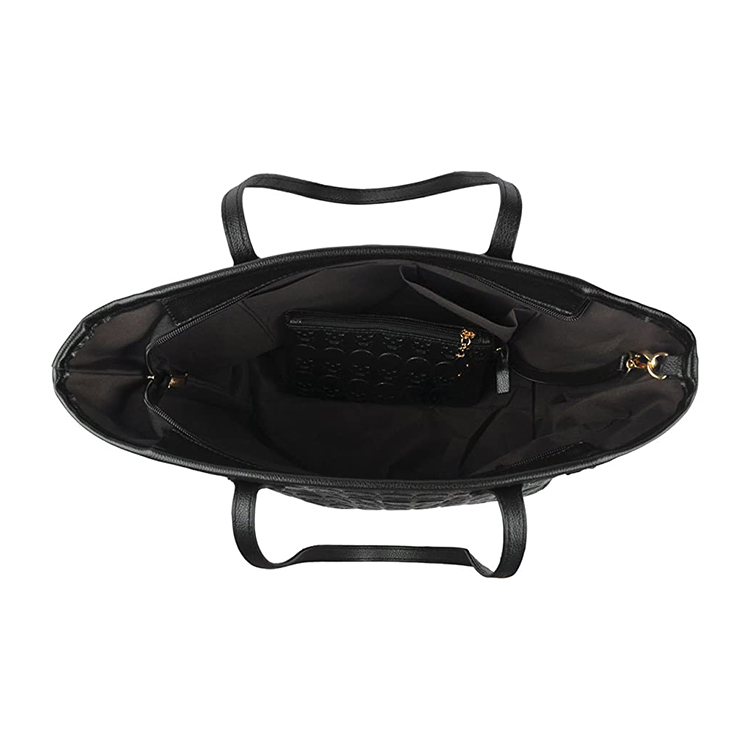 Fashion Luxury Designer Leather Embossed Skull Private Label Ladies Tote Handbag