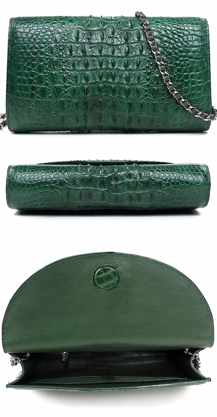 Handmade Crocodile Skin Bag Details