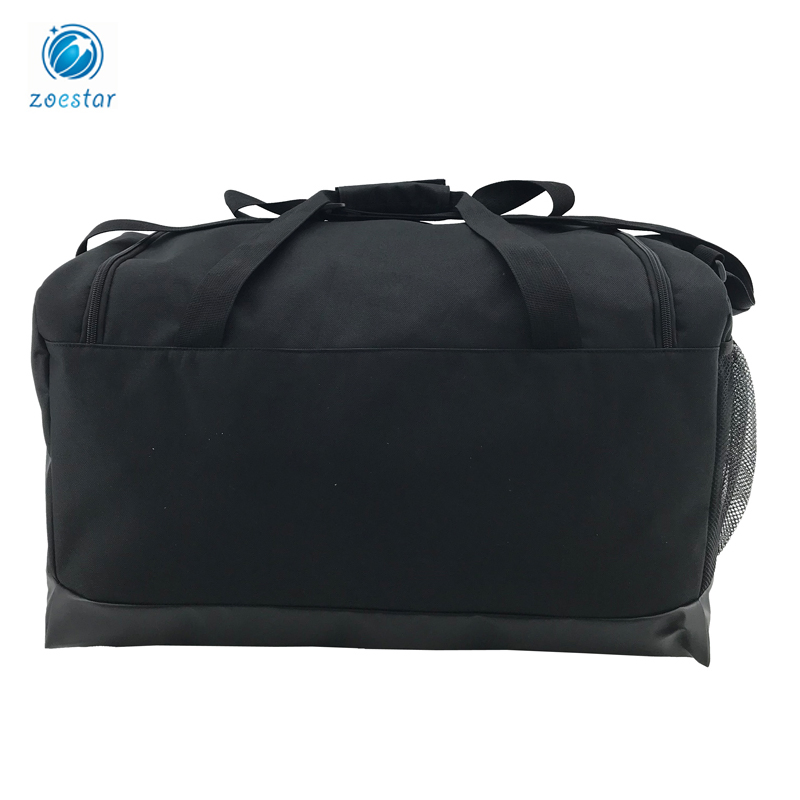 Logo Design Leather and Nylon Duffel Sport Travel Bag