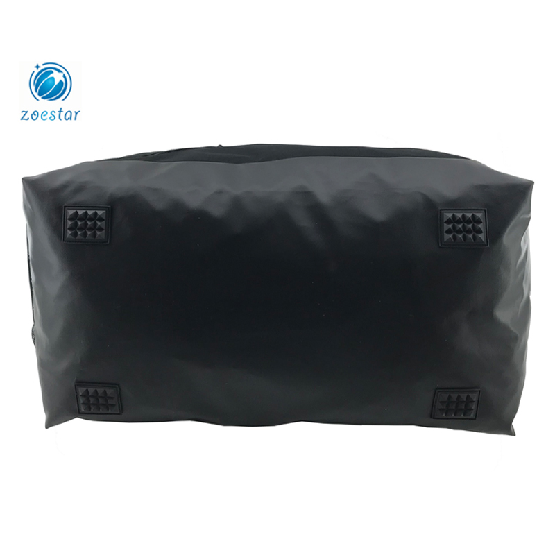 Logo Design Leather and Nylon Duffel Sport Travel Bag