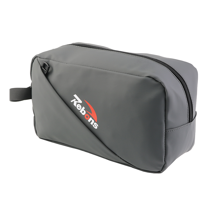 Custom Logo Small Waterproof Soft PU Leather Gym Toiletry Wash Storage Pouch Makeup Organizer Bag Luxury Quilted Zipper Mesh Travel Cosmetic Case Bag for Men